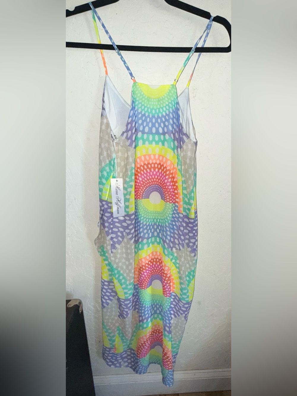 Mara Hoffman Pastel‎ Rainbow Halo High-Low Slip Dress - Picture 2 of 5